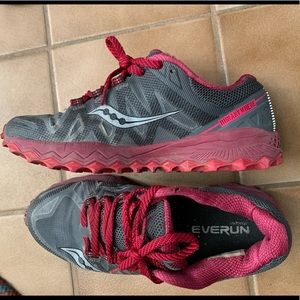Trail running shoes by Saucony. Size 9 women